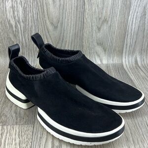 STUART WEITZMAN Suede Slip-On Sneakers